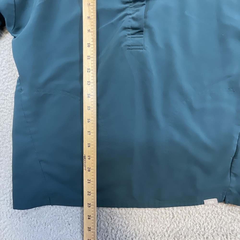 FIGS Shirt Womens‎ XS Green Mock Neck Scrub Top Technical Collection Pullover - Picture 4 of 8